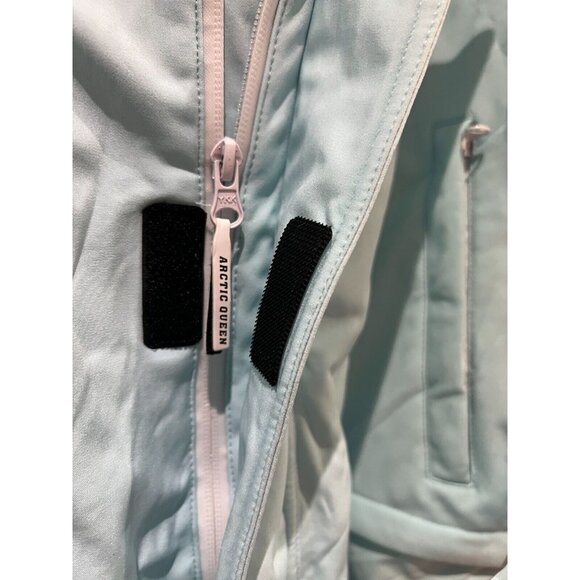 Arctic Queen Women’s one piece Snow Ski Suit Snowboard Jumpsuit Medium blue wht - Picture 12 of 16